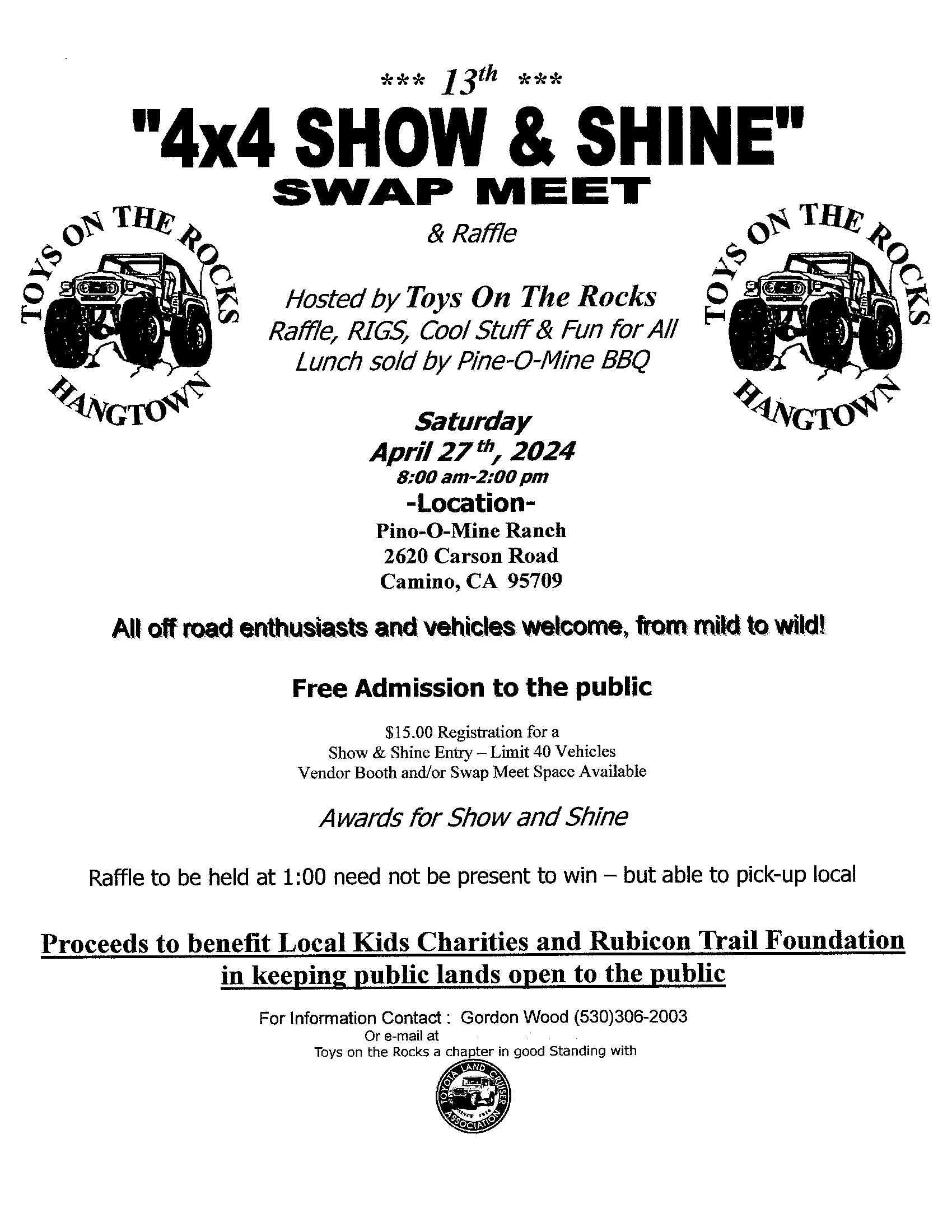 4X4 Show & Shine / Swap Meet Placerville, Ca.