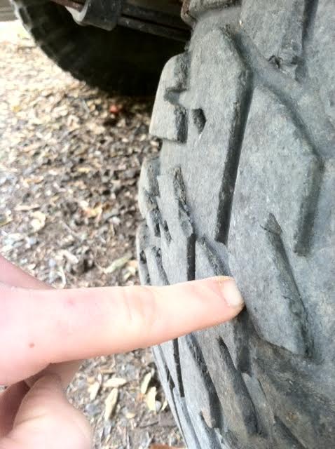 worn but decent condition 37" GoodYear MTRs for 33-35" tires